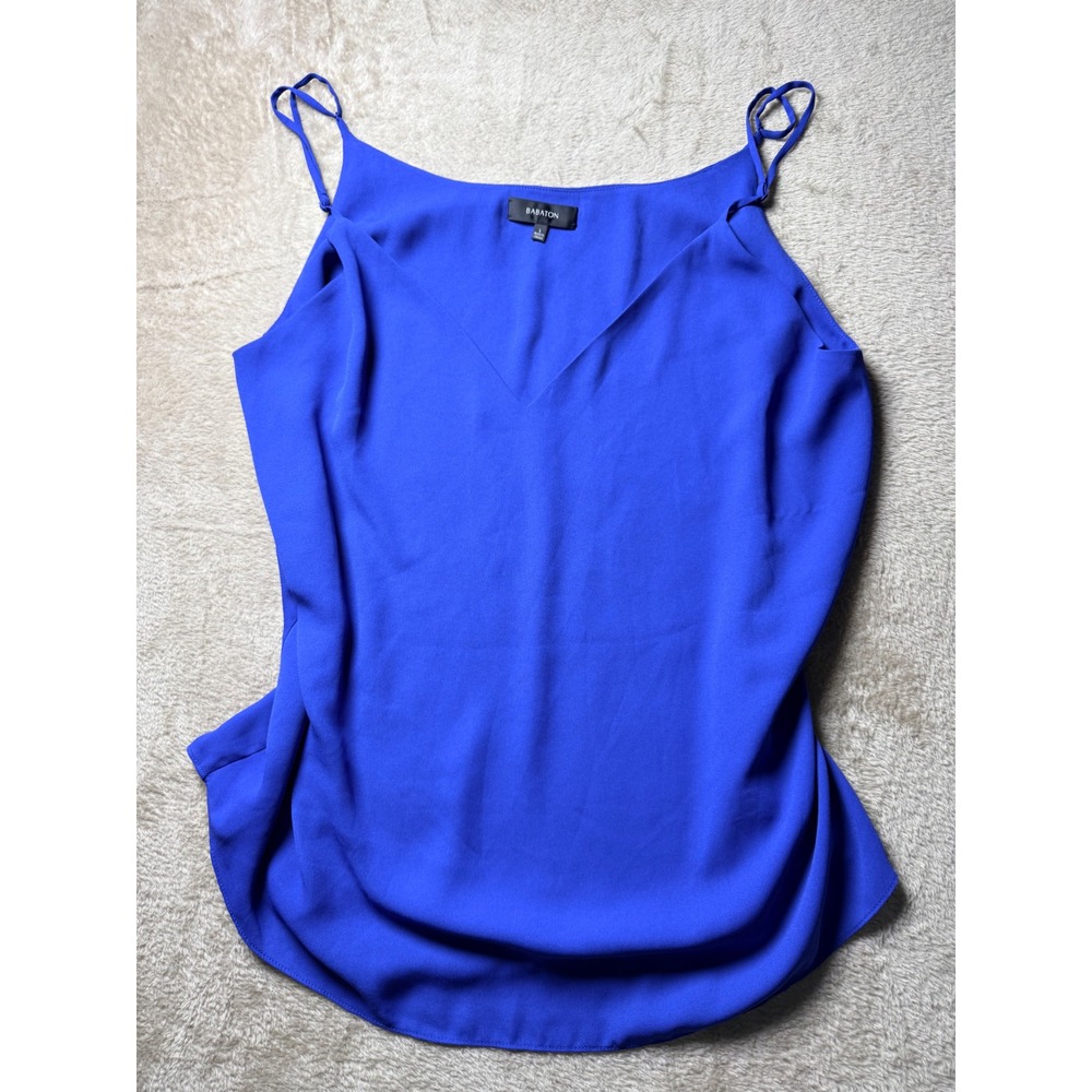 Babaton Aritzia Galen Camisole‎ Royal Blue V-Neck Spaghetti Strap Tank Top Large